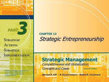 CHAPTER 13 Strategic Entrepreneurship