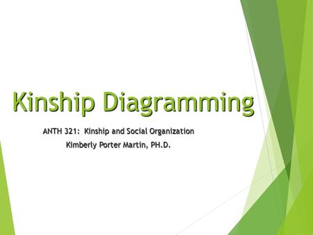 Kinship Diagramming ANTH 321: Kinship and Social Organization