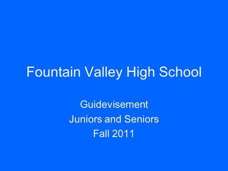 Fountain Valley High School