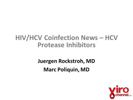 HIV/HCV Coinfection News – HCV Protease Inhibitors