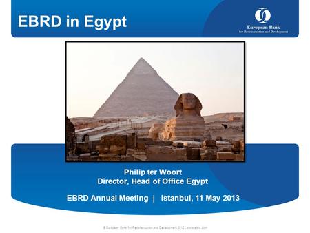 Philip ter Woort Director, Head of Office Egypt