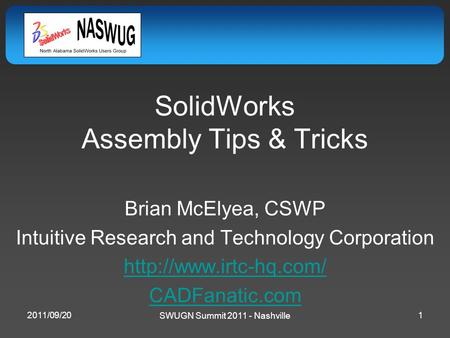 SolidWorks Assembly Tips & Tricks