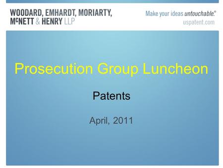 Prosecution Group Luncheon Patents April, 2011. In re Tanaka (CAFC 2011) BPAI: reissue improper if only asserted defect is failure to present additional.