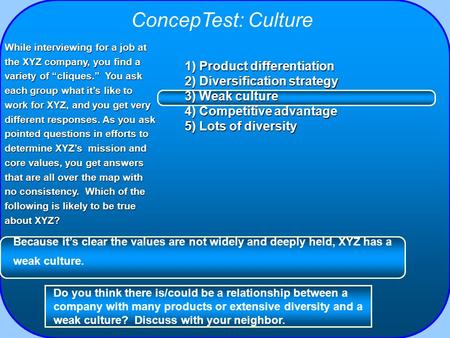 ConcepTest: Culture 1) Product differentiation