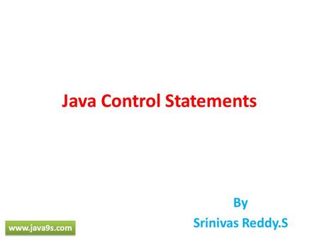 Java Control Statements
