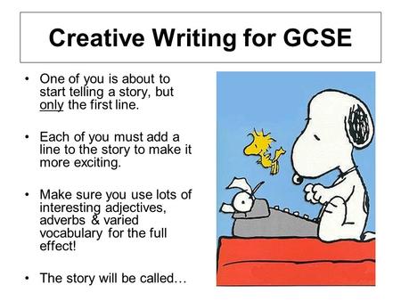 Creative Writing for GCSE