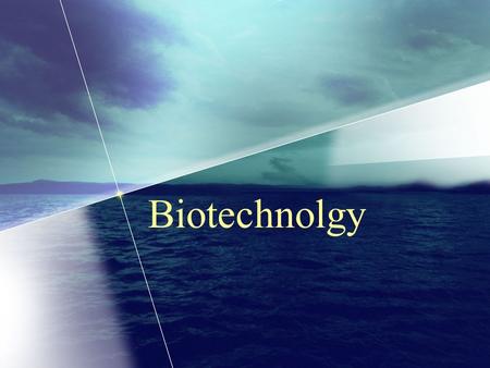 Biotechnolgy. Basic Molecular Biology Core of biotechnology.