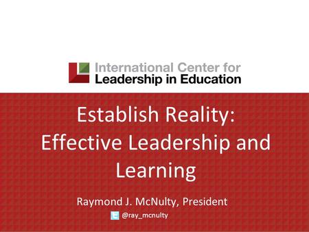 Establish Reality: Effective Leadership and Learning