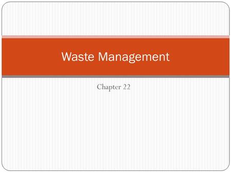 Waste Management Chapter 22.