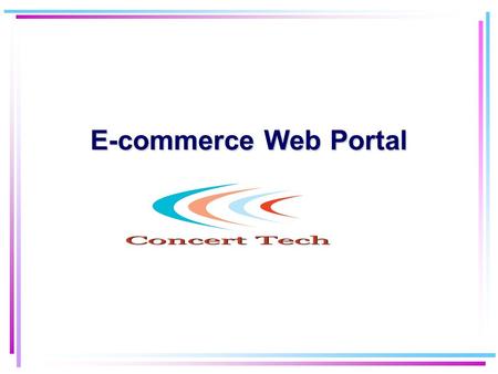 E-commerce Web Portal.
