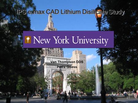 IPS e.max CAD Lithium Disilicate Study