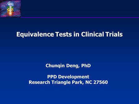 Equivalence Tests in Clinical Trials