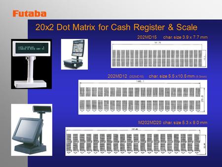 20x2 Dot Matrix for Cash Register & Scale