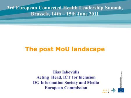 3rd European Connected Health Leadership Summit,