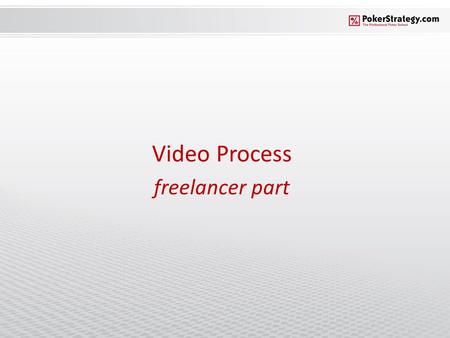 Video Process freelancer part. Procedure overview 1.Downloading & installing Camtasia 2.Configuring Camtasia 3.Recording the video 4.Voicing the video.