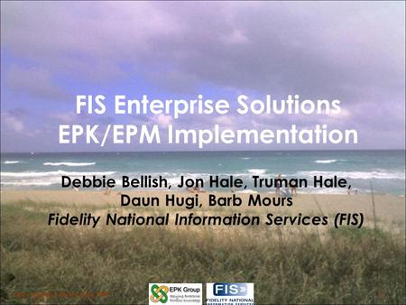 FIS Enterprise Solutions EPK/EPM Implementation