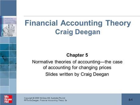 Financial Accounting Theory Craig Deegan