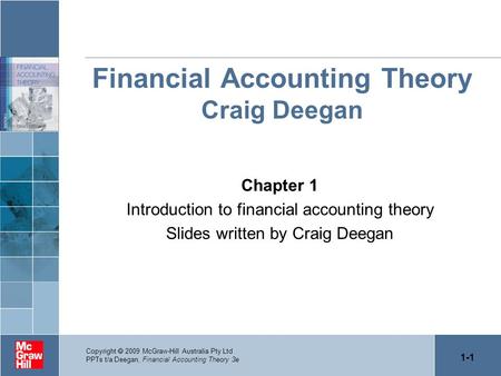 Financial Accounting Theory Craig Deegan