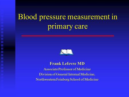 Blood pressure measurement in primary care