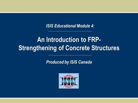 An Introduction to FRP-Strengthening of Concrete Structures