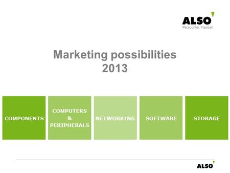 Marketing possibilities 2013 Persoonlijk. Flexibel.