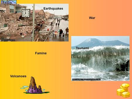 Earthquakes Tsunami War Famine Volcanoes What is Aid? AID is help that is given from one country to another - usually MEDCs help LEDCs. There are many.