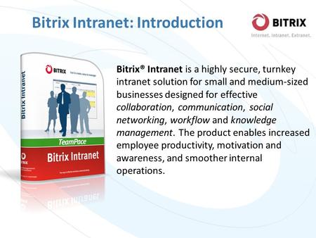 Bitrix Intranet: Introduction