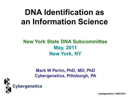DNA Identification as an Information Science