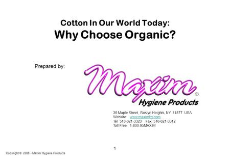 Cotton In Our World Today: Why Choose Organic?