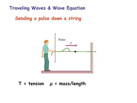 Traveling Waves & Wave Equation