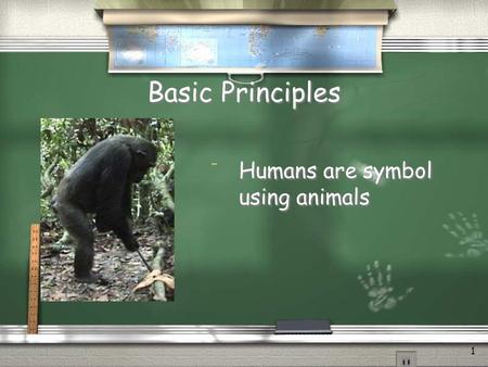 1 Basic Principles / Humans are symbol using animals.