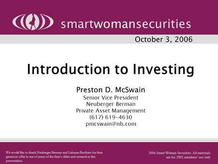 smartwomansecurities