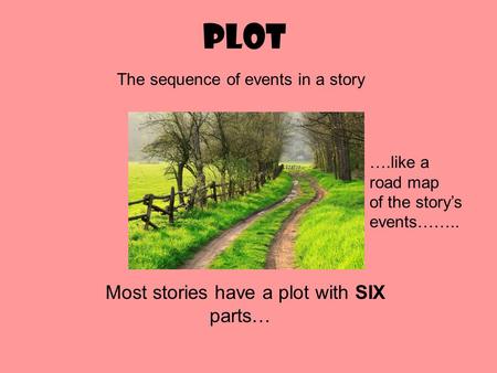 Most stories have a plot with SIX parts…