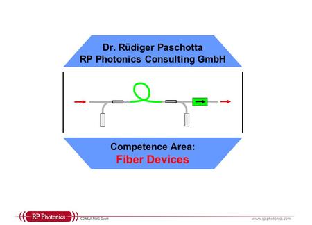 Dr. Rüdiger Paschotta RP Photonics Consulting GmbH