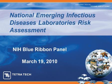 National Emerging Infectious Diseases Laboratories Risk Assessment