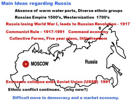 Main Ideas regarding Russia