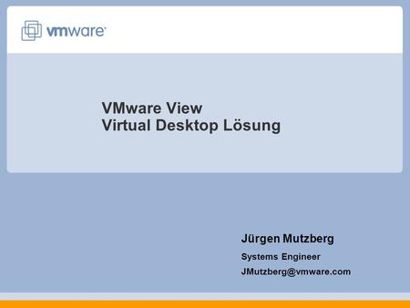 VMware View Virtual Desktop Lösung