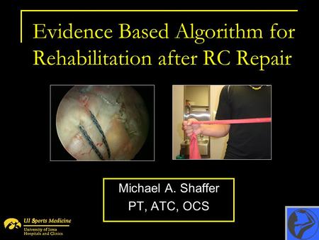 Evidence Based Algorithm for Rehabilitation after RC Repair