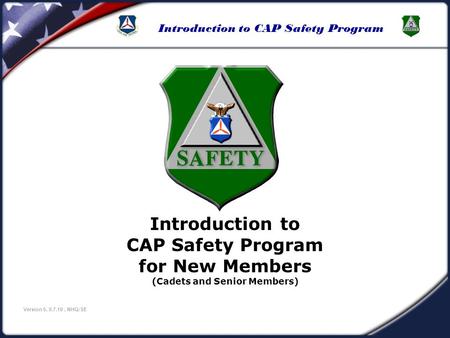 Introduction to CAP Safety Program (Cadets and Senior Members)