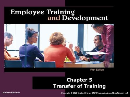 Chapter 5 Transfer of Training