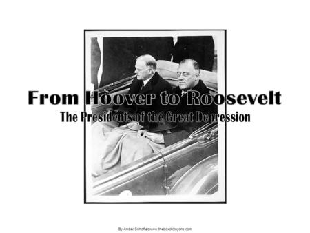 From Hoover to Roosevelt The Presidents of the Great Depression