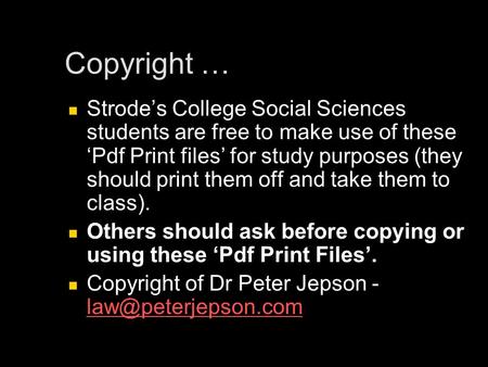 Copyright … Strodes College Social Sciences students are free to make use of thesePdf Print files for study purposes (they should print them off and take.