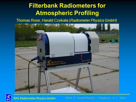 Filterbank Radiometers for Atmospheric Profiling