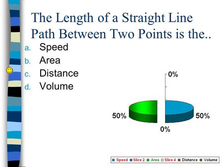 The Length of a Straight Line Path Between Two Points is the..