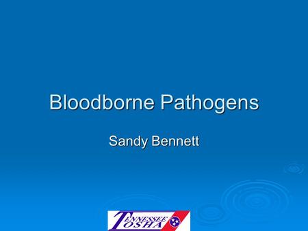 Bloodborne Pathogens Sandy Bennett.
