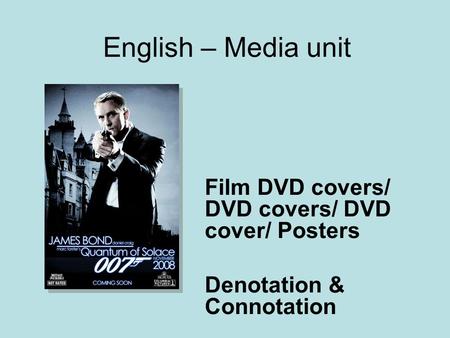 English – Media unit Film DVD covers/ DVD covers/ DVD cover/ Posters