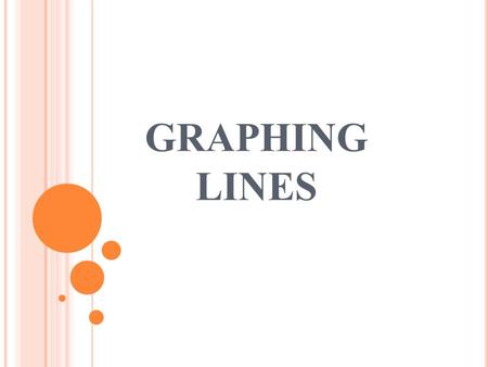 GRAPHING LINES. I N THIS SECTION : You will learn to graph ordered pairs You will learn to graph linear equations in two variables You will learn the.