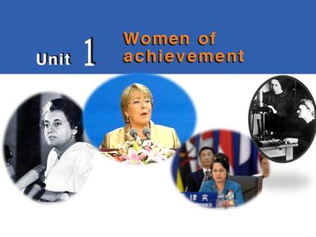 Unit 1 Women of Achievement