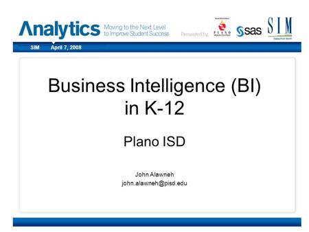 Business Intelligence (BI) in K-12