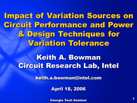 Circuit Research Lab, Intel